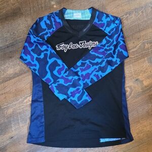 Troy Lee Designs Blue and Black Long Sleeve Shirt